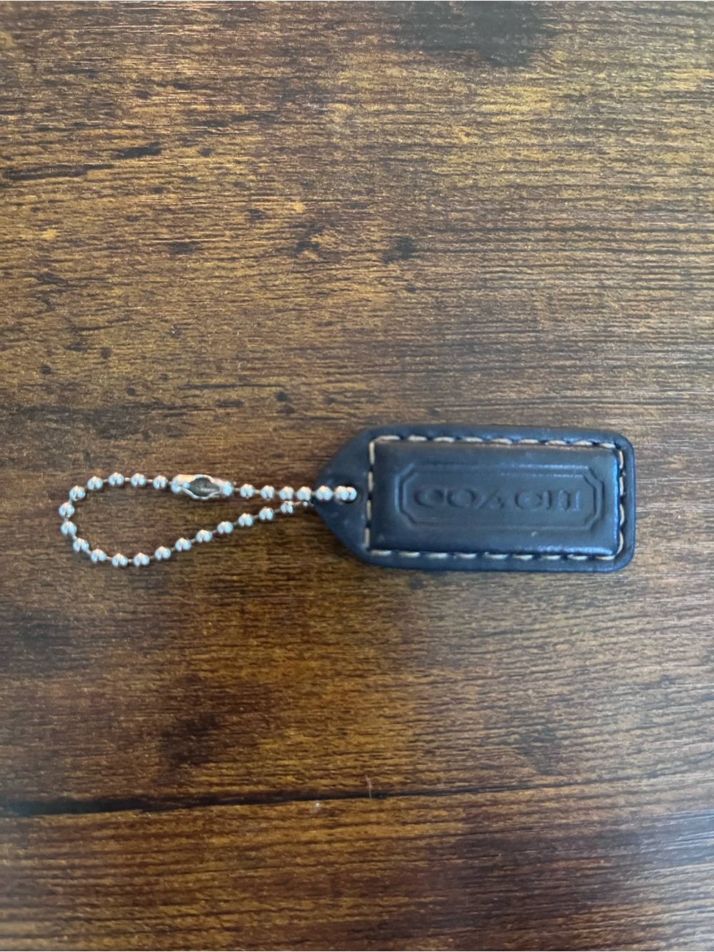 Vintage Coach Black Leather hangtag